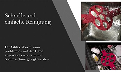 Vunoba Pancake form aus Antihaft Silikon, Pfannkuchen former, Pancake maker BPA-Frei, Lebensmittelechtes Silikon - 4