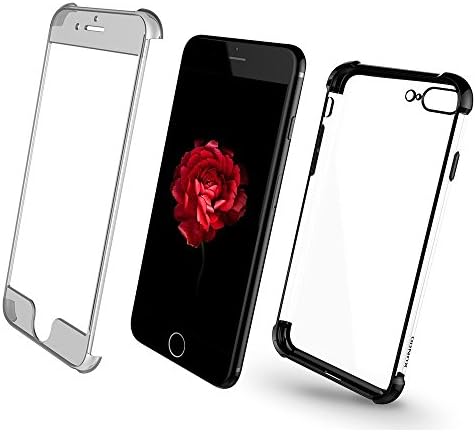 iPhone 7 Plus Case ,iPhone 8 Plus Case,XUNDD Clear Soft Silicon and TPU Back Cover Dual Layer Corner Cushion Protection[Shockproof]for iPhone 7 Plus/ iPhone 8 Plus-Black