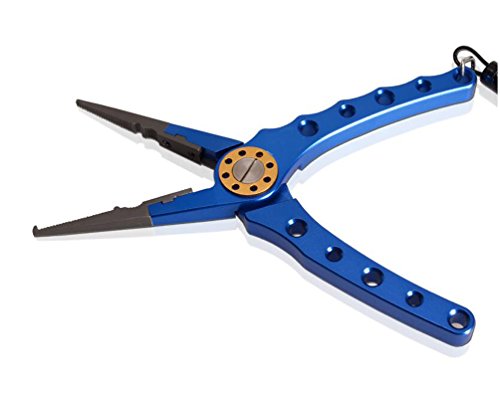 Preisvergleich Produktbild JOYOOO Multifunktionale Angeln Zangen Linie Cutter Hook Aluminium gebogene Nase Edelstahl Fischen-Zangen Entferner Angelschnur Schneider Tool Zange