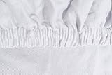 Kinder Jersey Spannbettlaken Weiß Öko-Tex Standard 100 Hautfreundlicher Bettbezug 100% Baumwolle mit Rundum-Gummizug für 60×120 70×140 Bett-tuch 125g/m2 - 6