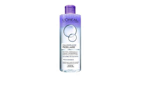 Loréal Paris Eau Micellaire Bi Phasé étanche Pour Peaux Sensibles 400 Ml Lot De 2