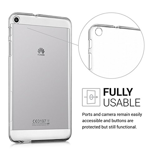 kwmobile Hülle für Huawei MediaPad T1 7.0 / Honor Play Tablet T1 – Case Handy Schutzhülle TPU Silikon für Tablet – Backcover Cover klar Transparent - 4