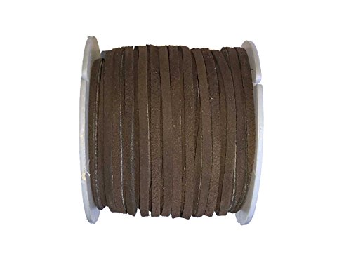 Magic and Arts Velour Lederband flach dunkelbraun 3mm
