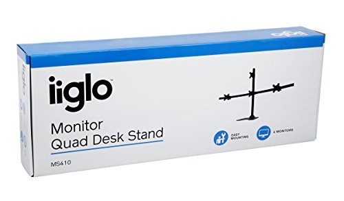 iiglo MS410 Monitorständer für 4 Monitore bis 27 Zoll schwenkbar-neigbar - 8