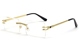 LIGOES Lunettes de soleil rectangulaires sans monture vert bleu miroir lunettes de soleil femmes Uv400 rétro hommes nuances teintées