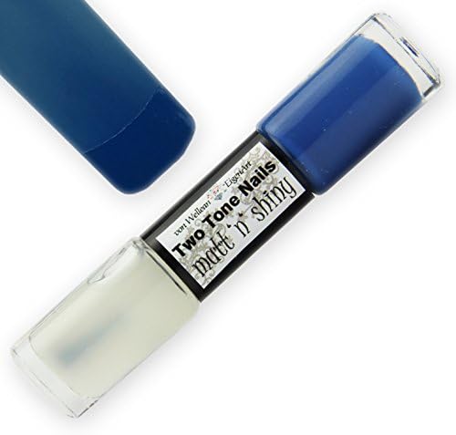 Nail Polish Two Tone Matt'n'Shiny Set - ink blue