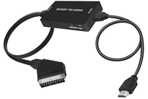 SFUNPU HDMI Converter, SCART to HDMI Adapter HD 720P/1080P Switch Video Audio Converter Adapter for HDTV Monitor Projector Xbox PS3 VHS STB Sky Blu-ray DVD Player