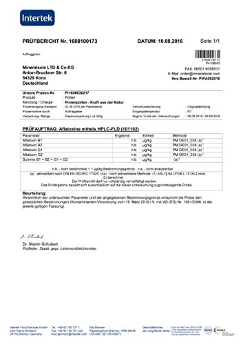 Pine Pollen / Pinien Pollen, Wildsammlung, 99% Zellwandgebrochen,in deutschem Labor auf Schadstoffe geprüft 100g - 4