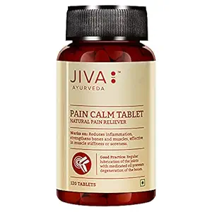 Jiva Pain Calm Tablet - Natural Pain Reliever - Strengthens the Bones - 120 Tablets - Pack of 1