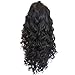 Produktbild kashyk Brasilianische Schwarze Lange lockige Haarperücke, reizvolle Wellenrollenperücke der Spitze, hitzebeständige synthetische Perücke, Cosplay, Make-up, Foto