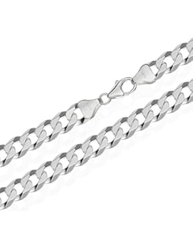 NKlaus echte 925er Sterlingsilber Panzerkette 6x diamantiert 10,00mm breit