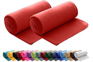 wometo Uppsättning av 2 polar fleecefilt oekoTex 130 x 160 cm ca 400 g tung med noppfri och kedjekant