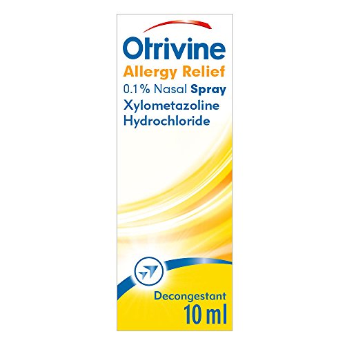Otrivine Decongestant Allergy Relief 0.1% Nasal Spray for Hayfever, 10 ml