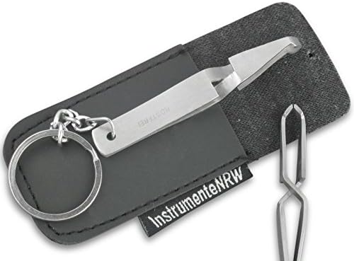 Professional Tick Remover Tweezers Cross Tick Tweezers 8 cm Key Chain EM4102 with Storage Case