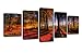 Produktbild GZHMW Leinwandbilder Unterwasserhai Modern Kunstdruck Wandbilder Kunstdrucke 5 Teilige Qualitätsbilder Poster Wohnzimmer Wohnung Deko 150X80CM