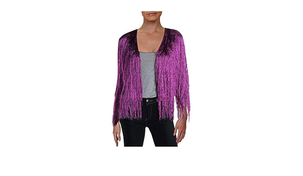isla metallic fringe jacket