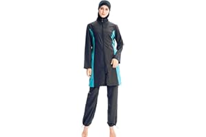 TianMaiGeLun Muslimische Bescheidene Badebekleidung Islamische Bademode mit Hijab Volle Abdeckung Badeanzug Modest Muslim Swimwear Burkini Beachwear Sportkleidung