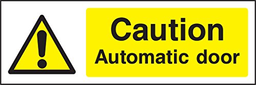Hazard Warnung Aufkleber Caution Automatic Door