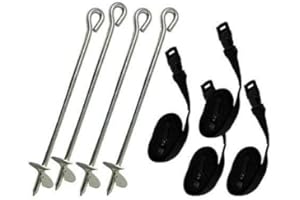 Delex Trampoline Anchor Kit Heavy Duty Ground Pegs Tie Down Kit Fits All Trampolines Camp Swing Shed