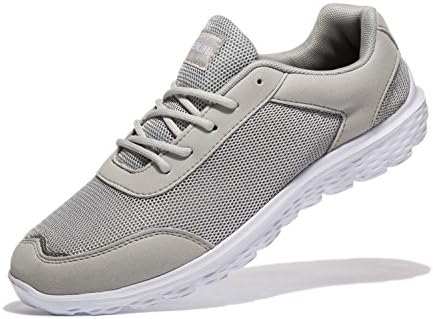 mens running shoes Breathable Lightweight Sneakers Athletic (9UK/44EU, grey)