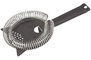 Buddy´s Bar - Colino per cocktail, Hawthorne Strainer, colino adatto a tutti i bicchieri e gli shaker, con molla a spirale rimovibile, adatto al contatto con gli alimenti, acciaio inox effetto vintage