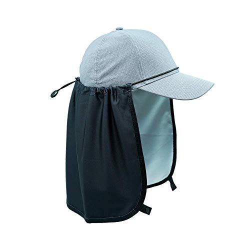 SPRIGS Sun Protection Hat Shade Attachment with SPF 45+ & Cooling Fabric - Black - One Size fits Most