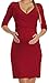 Zeta Ville - Women's Maternity Jersey V-neckline Nursing Pleated Dress - 524c (Crimson, 18)