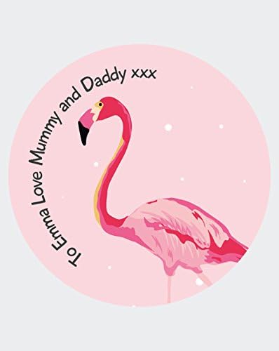 Personalised BirthdayFlamingo Sticker A x24