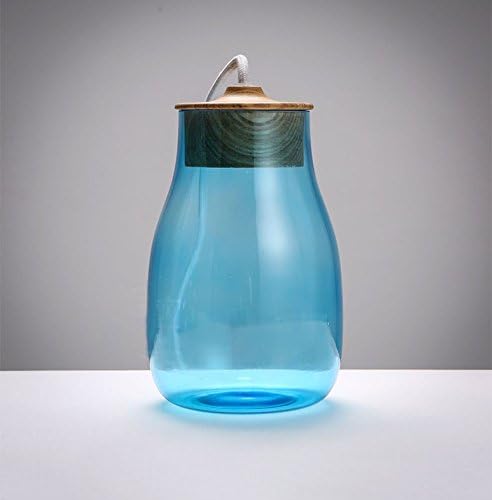 HJHY® Solid wood table lamp, Glass bottles modern child bedroom study desk Learn to read the lamp E27 * 1 power switch button Creative, simple ( Size : HIGH183.27mm )