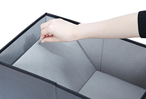 StorageManiac: 3 Stück – Stabile Schubladen, Ablagefach aus Polyester, Farbe: grau - 4