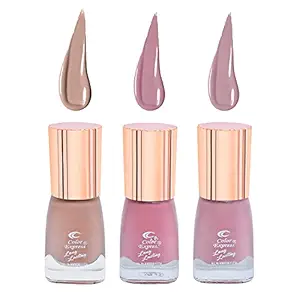 Color Express Long Lasting Nail Enamel Nude Shades Packof 3