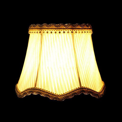Splink 2Pcs Lampenschirm E14 Clip-on Stehlampe Tischlampenschirm aus Ogenza Stoff Vintage Stil - 2