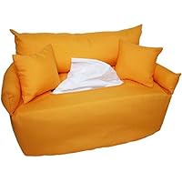 Oranges Taschentuchsofa - Handgefertigt