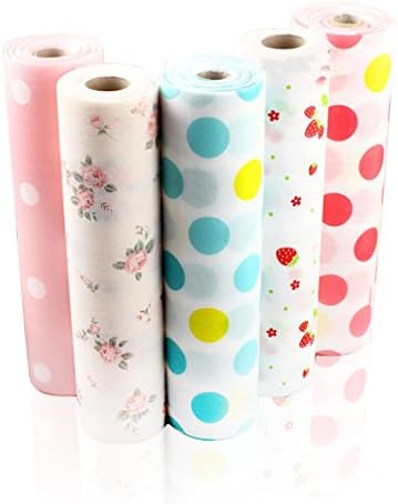 Zhide Beautiful Dots Pattern Non-Adhesive Shelf Paper Drawer Liner Sets(2 Different Sizes Sets Available) (L)