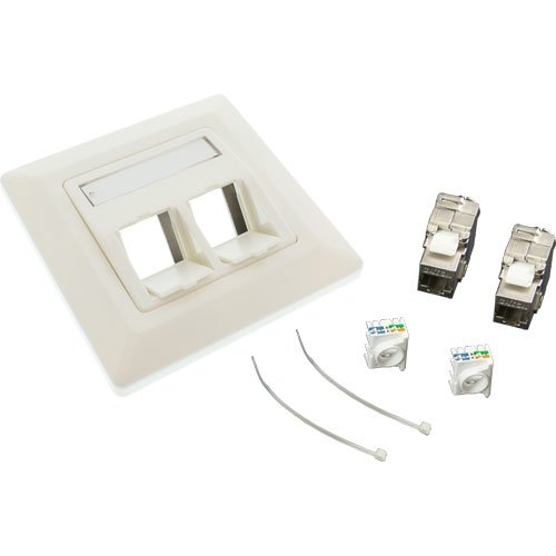 Preisvergleich Produktbild InLine 76832 Cat.6A Anschlußdose Unterputz (2X RJ45 Buchse) weiß