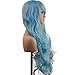 YOPO 32" Wigs Long Curly Wavy Wig Cosplay Costume Parties Wig(Light Blue)