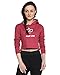 Campus Sutra Maroon Womens Printed Crop Hoodie RS.689.00