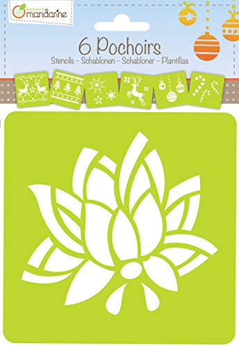 Preisvergleich Produktbild Avenue Mandarine 42646O - Set mit 6 Schablonen, Blumen