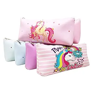 KIVYA Silicon Unicorn Pouches for Kids School Stationary Return Gifts for Birthday Party for Girls and Boys in Bulk, Multicolor - Pack of 10