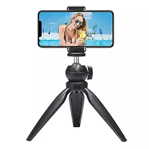 Squaircle Mini Desktop Little Phone Stand Tabletop Tripod for Vlog Mirrorless Camera Smart Phone with Detachable Ball Head