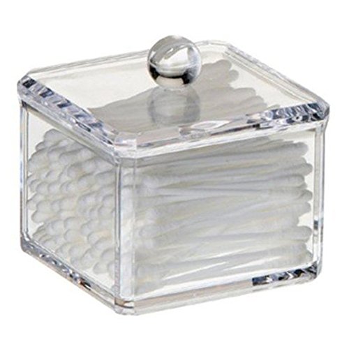Pusheng Square Acrylic Jewelry Box Case Cotton Ball Cotton Pad Holder Single Tier