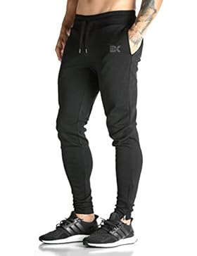 Brocki Herren JOGGER Hosen GYM Fitness Trainingsanzug Slim Fit Chinos