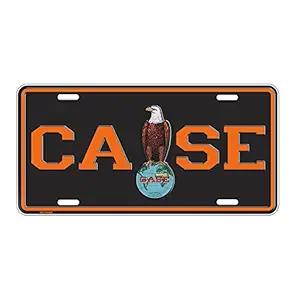 Old Abe Eagle Case License Metal Plate with Embossing