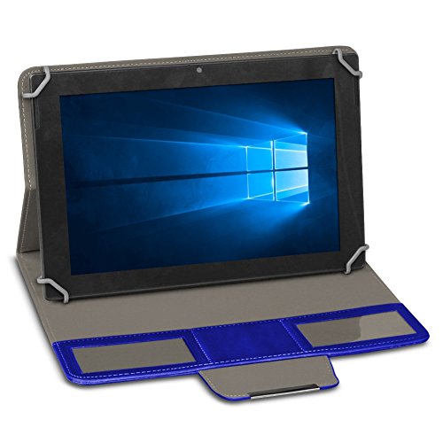 NAUC Universal Tablet Tasche mit Ständerfunktion Hülle für 9.7 – 10.1 Zoll Tablet Schutztasche in Blau Schutzhülle Stand Tasche Etui Cover Case hochwertige Verarbeitung 360° drehbar - 2