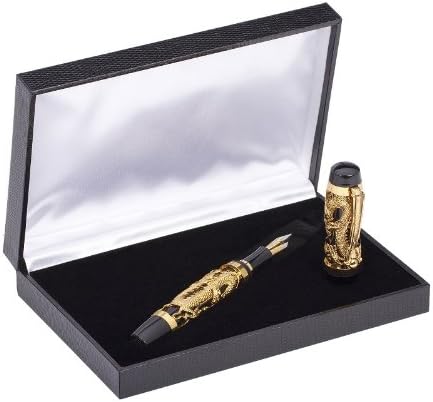 Majestic Black and Gold Dragon Fountain Pen Gift Box (21203 FP) by Office Supply