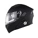 Produktbild HELOET Motorrad-Helm Mit Offenem Gesicht Vollduplex-Sprechanlage BM2-E-Doppellinse Mit Integriertem Bluetooth-Intercom-Helm,Black-L59-60
