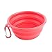 Produktbild Faltbare Hundeschalen Haustier-Katzenfutter-Wasser, Das 850ML trägt Tragbare Schüsseln mit Schnalle-Reise-Hundenäpfen für Reisen u. Wandern (Farbe: rot)