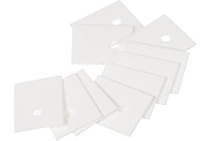 PATIKIL Allumina Ceramica Lastra Raffreddamento Imbottitura Isolante Lastra 50pz 7mm Foro Alta Durezza per MOS Transistor 25x20x1mm(1x0.8x0.04")