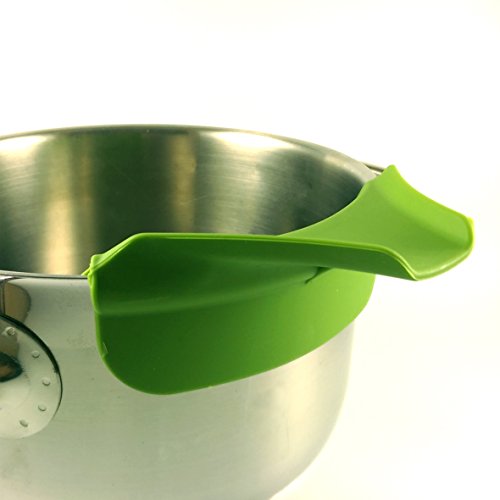 Silikon Topf-ausgießer für Tropf freies ausgiessen von Flüssigkeiten aus Pfannen Töpfen Schüsseln und Schalen praktischer Küchen-helfer Ausguss-Hilfe Tropf-Schutz - 2