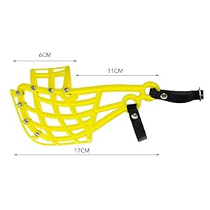 Amordazar Don Pare Modelo 103 de formación y el hocico de transporte para perros de tamaño medio con un galgo cabeza estrecha en amarillo también carreras hocico y que corre de boca por Amathings